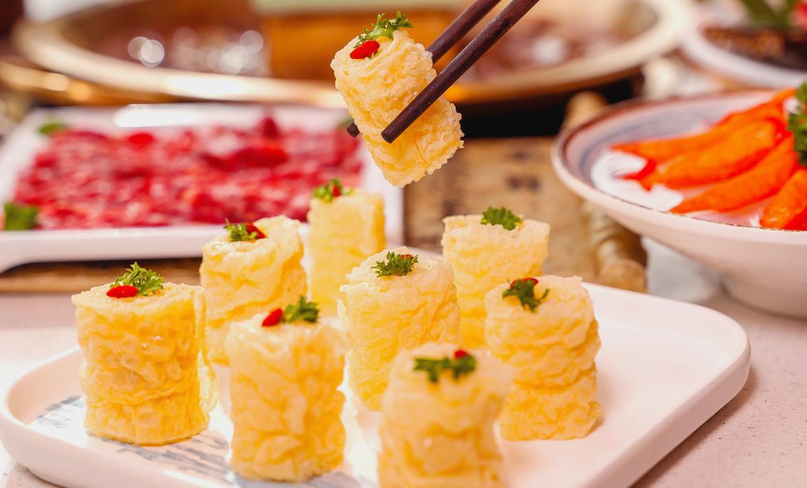 正宗重慶火鍋店，必備的五道素菜品，第一道就是必備！